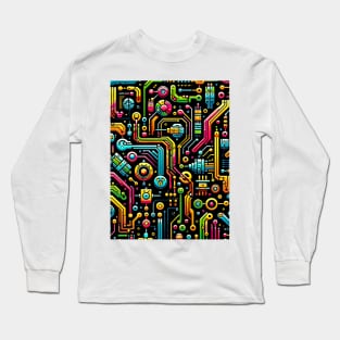 Neon Circuitry Nexus Long Sleeve T-Shirt